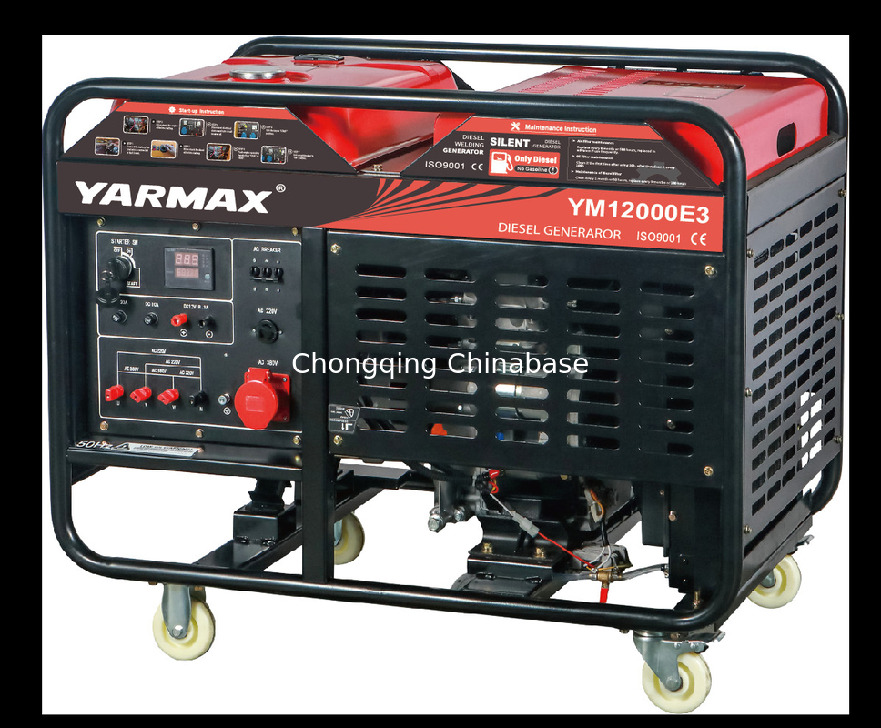 8,8KW 9,8KW Ανοιχτή φορητή γεννήτρια ντίζελ YM12000E YM2V80 Υδροψύκτη
